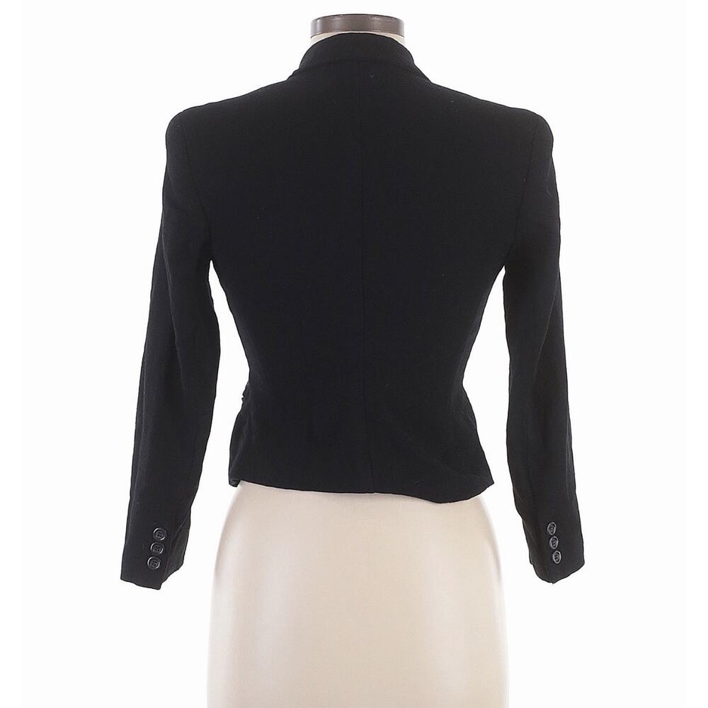 Gianni Petite Black Wool Blazer Jacket USA Tailored Career Workwear Classic - Picture 3 of 4